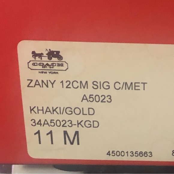 Coach Zany khaki/gold bootie size 11m - Picture 9 of 9